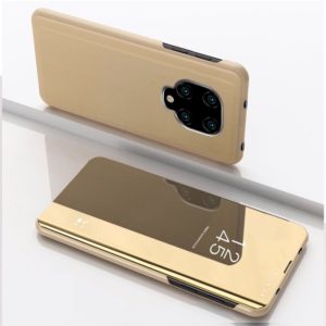 For Xiaomi Redmi Note9 Pro/Note9 Pro Max/Note 9S Plated Mirror Horizontal Flip Leather Case with Holder(Gold) (OEM)