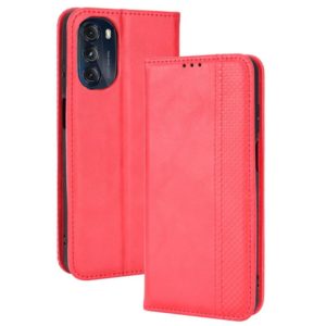 For Motorola Moto G 5G 2022 Magnetic Buckle Retro Texture Leather Phone Case(Red) (OEM)