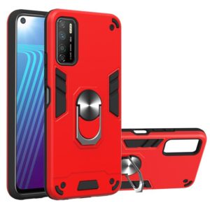 For Infinix Note 7 Lite Armour Series PC + TPU Protective Case with Ring Holder(Red) (idewei) (OEM)