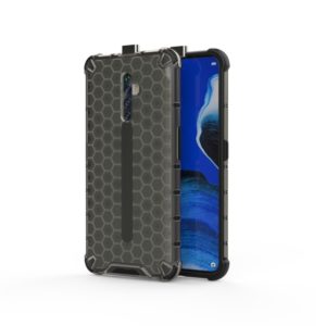 For Oppo Reno2 Z Shockproof Honeycomb PC + TPU Case(Grey) (OEM)