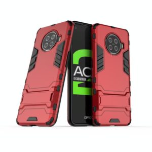 For OPPO ACE 2 PC + TPU Shockproof Protective Case with Holder(Red) (OEM)