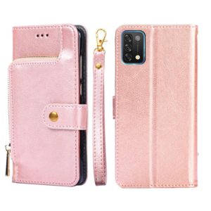 For UMIDIGI A11 Zipper Bag Leather Phone Case(Rose Gold) (OEM)