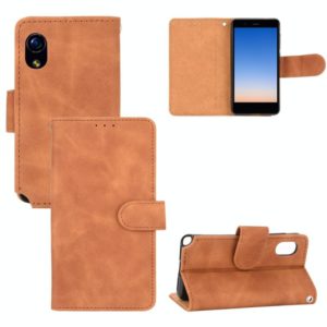 For Rakuten mini Solid Color Skin Feel Magnetic Buckle Horizontal Flip Calf Texture PU Leather Case with Holder & Card Slots & Wallet(Brown) (OEM)