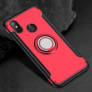 Magnetic 360 Degree Rotation Ring Holder Armor Protective Case for Xiaomi Redmi Note 6 Pro(Red) (OEM)