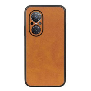 For Huawei nova 9 SE Fine Hole Version Two-color Cowhide Texture PU Shockproof Phone Case(Brown) (OEM)