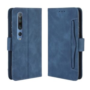 For Xiaomi Mi 10 / Mi 10 Pro 5G Wallet Style Skin Feel Calf Pattern Leather Case with Separate Card Slots(Blue) (OEM)