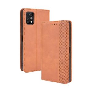 For Umidigi A11 Pro Max Magnetic Buckle Retro Crazy Horse Texture Horizontal Flip Leather Case with Holder & Card Slots & Photo Frame(Brown) (OEM)