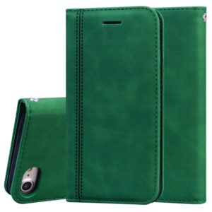 For iPhone SE 2022 / SE 2020 / 8 / 7 Frosted Business Magnetic Horizontal Flip PU Leather Case with Holder & Card Slot & Lanyard(Green) (OEM)