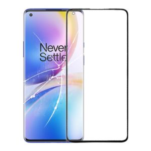 For OnePlus 8 Pro Front Screen Outer Glass Lens (Black) (OEM)
