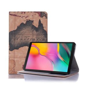 Cartographic Texture Horizontal Flip Leather Case with Holder & Card Slots & Wallet for Galaxy Tab A 8.0 (2019)(Black+Orange) (OEM)