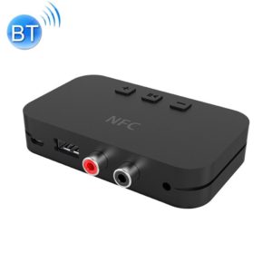 TI-800 NFC Desktop Bluetooth 5.0 Adapter Music Receiver for USB Drive Reads Bluetooth Speaker (Black) (OEM)