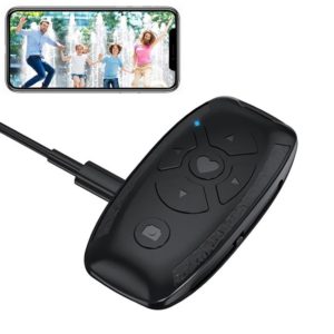 S86 Car Key Shape Multifunctional Bluetooth Selfie Video Remote Control(Black) (OEM)