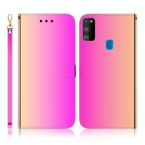 For Galaxy M30s Imitated Mirror Surface Horizontal Flip Leather Case with Holder & Card Slots & Wallet & Lanyard(Gradient Color) (OEM)