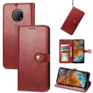 For Nokia G300 Solid Color Leather Buckle Phone Case(Red) (OEM)