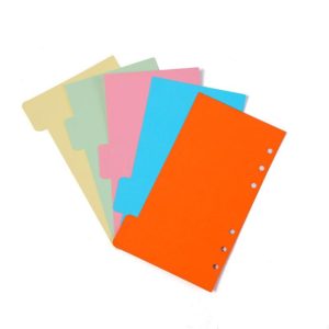 10 Packs A6 Loose-Leaf Index Handbook Divider Page Notebook 6-Hole Inner Core Index Page Random Colour Delivery (OEM)
