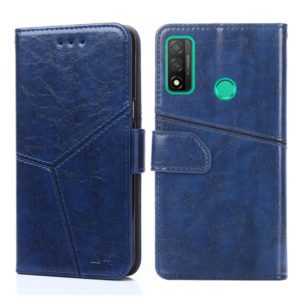 For Huawei P smart 2020 Geometric Stitching Horizontal Flip TPU + PU Leather Case with Holder & Card Slots & Wallet(Blue) (OEM)