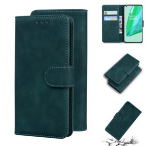 For OnePlus 9 Pro Skin Feel Pure Color Flip Leather Phone Case(Green) (OEM)