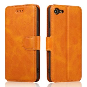 For iPhone 7 / 8 Calf Texture Magnetic Buckle Horizontal Flip Leather Case with Holder & Card Slots & Wallet & Photo Frame(Khaki) (OEM)
