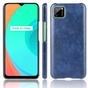 For Oppo Realme C11 Shockproof Litchi Texture PC + PU Case(Blue) (OEM)