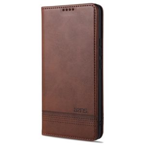 For vivo X60 5G AZNS Magnetic Calf Texture Horizontal Flip Leather Case with Card Slots & Holder & Wallet(Dark Brown) (AZNS) (OEM)