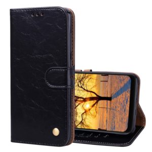 Business Style Oil Wax Texture Horizontal Flip Leather Case for Xiaomi Pocophone F1 , with Holder & Card Slots & Wallet (Black) (OEM)