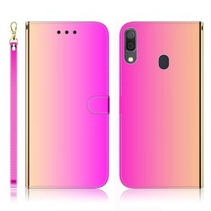 For Galaxy A20 / A30 Imitated Mirror Surface Horizontal Flip Leather Case with Holder & Card Slots & Wallet & Lanyard(Gradient Color) (OEM)