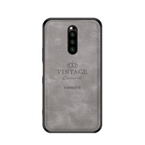 PINWUYO Shockproof Waterproof Full Coverage TPU + PU Cloth+Anti-shock Cotton Protective Case for Sony Xperia 1 / Xperia XZ4(Gray) (1) (OEM)