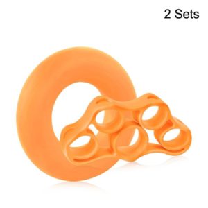 Fitness Finger Sports Silicone Rally Grip Set(Orange) (OEM)