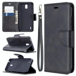 For Nokia 1.3 Retro Lambskin Texture Pure Color Horizontal Flip PU Leather Case with Holder & Card Slots & Wallet & Lanyard(Black) (OEM)