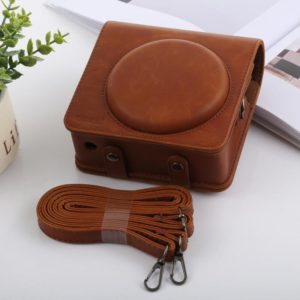 Retro Style Full Body Camera PU Leather Case Bag with Strap for FUJIFILM instax SQUARE SQ6 (Brown) (OEM)