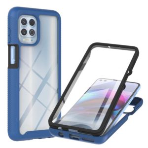 For Motorola Moto Edge S / G100 Starry Sky Solid Color Series Shockproof PC + TPU Protective Case with PET Film(Blue) (OEM)