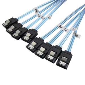 Mini SAS to SATA Data Cable With Braided Net Computer Case Hard Drive Cable,specification: 4SATA-1m (OEM)