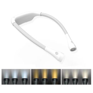 Hanging Neck Lamp Student Eye Protection Led Reading Lamp USB Rechargeable Book Lamp(White) (OEM)