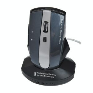 M-011G 2.4GHz 6 Keys Wireless Charging Mouse Office Game Mouse(Black + Royal Blue) (OEM)