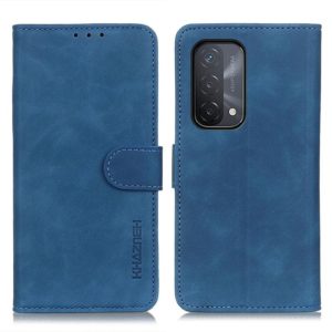 For OPPO A93 5G / A54 5G / A74 5G KHAZNEH Retro Texture PU + TPU Horizontal Flip Leather Case with Holder & Card Slots & Wallet(Blue) (OEM)