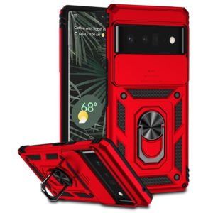 For Google Pixel 6 Pro Sliding Camshield Holder Phone Case(Red) (OEM)