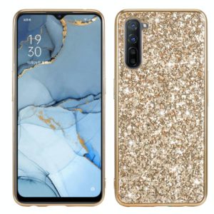 For OPPO Reno3 Glitter Powder Shockproof TPU Protective Case(Gold) (OEM)
