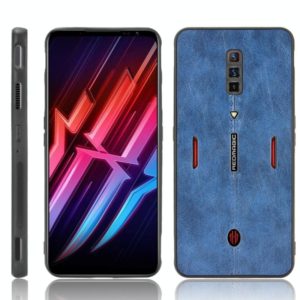 For ZTE nubia Red Magic 6/Red Magic 6 Pro Shockproof Sewing Cow Pattern Skin PC + PU + TPU Case(Blue) (OEM)
