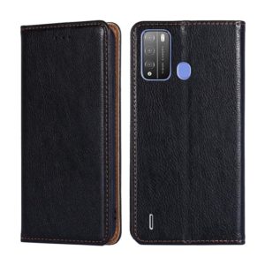 For Itel Vision 1 Pro Gloss Oil Solid Color Magnetic Leather Phone Case(Black) (OEM)