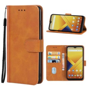 Leather Phone Case For Wiko Y81(Brown) (OEM)