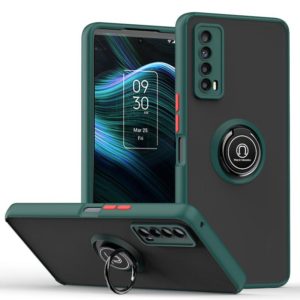 For TCL Stylus 5G Q Shadow 1 Series TPU + PC Phone Case with Ring Holder(Dark Green) (OEM)
