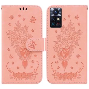 For Infinix Zero X Neo X6810 Butterfly Rose Embossed Leather Phone Case(Pink) (OEM)