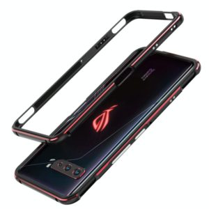 For ASUS ROG Phone 3 ZS661KS Aluminum Alloy Shockproof Protective Bumper Frame(Black Red) (OEM)