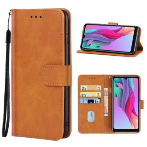 Leather Phone Case For ZTE Blade A5 (2020)(Brown) (OEM)
