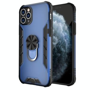 For iPhone 11 Pro Magnetic Frosted PC + Matte TPU Shockproof Casewith Ring Holder (Classic Blue) (OEM)