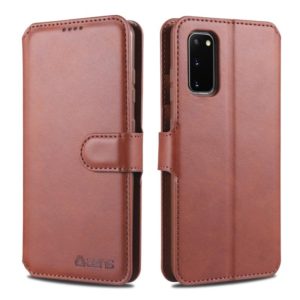 For Samsung Galaxy S20 AZNS Calf Texture Horizontal Flip Leather Case, with Holder & Card Slots & Wallet & Photo Frame(Brown) (AZNS) (OEM)