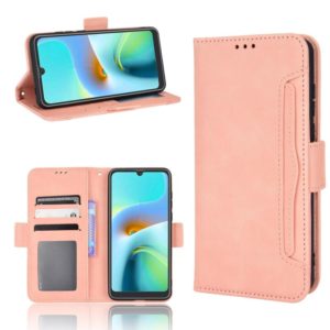 For Blackview A50 Skin Feel Calf Pattern Leather Phone Case(Pink) (OEM)