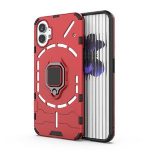 For Nothing Phone 1 PC + TPU Shockproof Protective Phone Case with Magnetic Ring Holder(Red) (OEM)