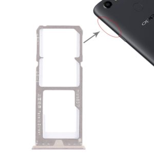 For OPPO A73 / F5 2 x SIM Card Tray + Micro SD Card Tray (Gold) (OEM)