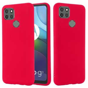 For Motorola Moto G9 Power Pure Color Liquid Silicone Shockproof Full Coverage Case(Red) (OEM)